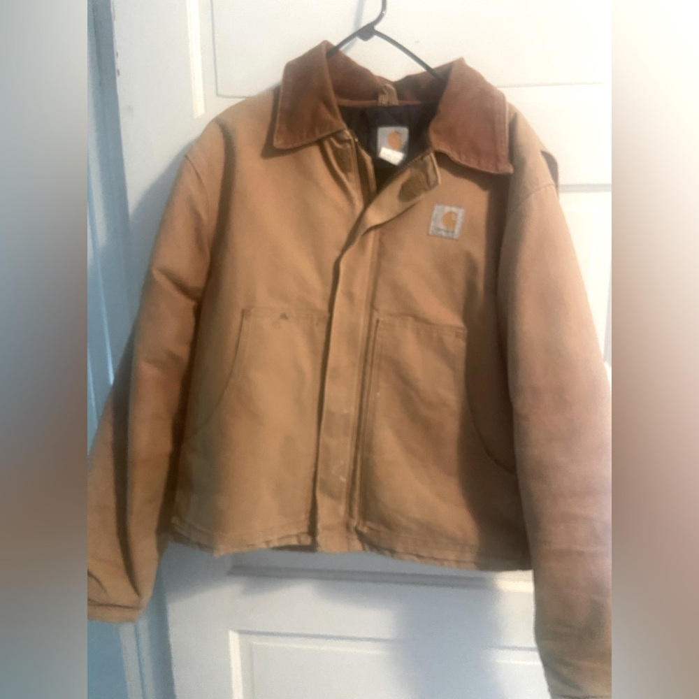 Vintage Carhartt Cropped Duck Barn Chore Jacket Mens Size 46 / XL Union Made USA